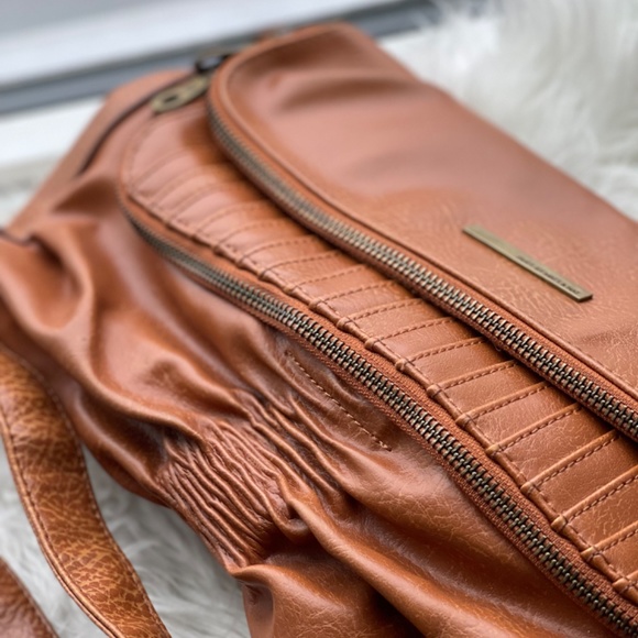 Tan Matt & Nat Crossbody Purse with Brass Accents - Picture 3 of 7